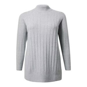 Torrid 3x Vegan Cashmere Turtleneck Tunic Sweater Gray Classic Old Money Soft